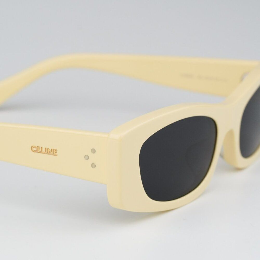 SALE! NEW Celine CL40245U 39A Butter Beige Smoke Geometric Unisex Sunglasses - Picture 8 of 11